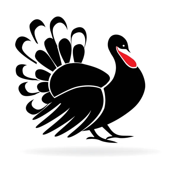 Thanksgiving Turkije Logo — Stockvector