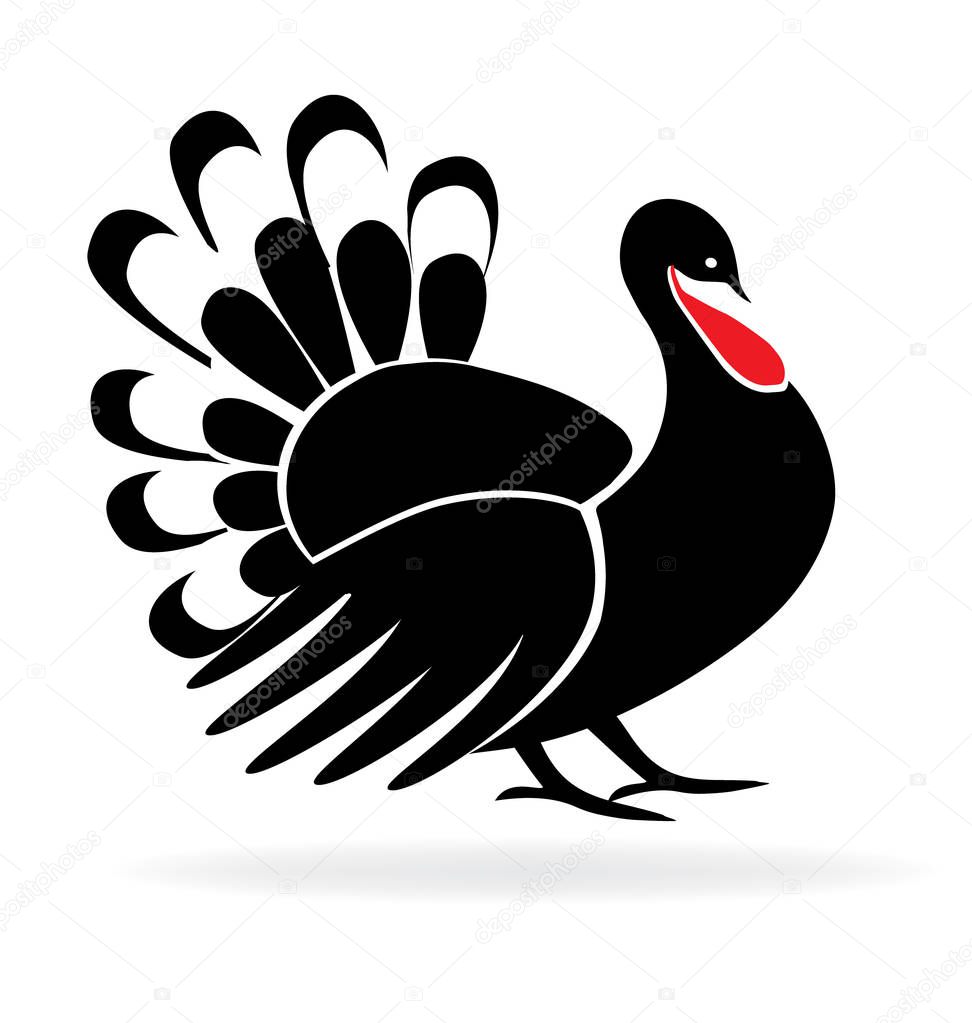 Thanksgiving Turkey Symbol Holiday template icon logo