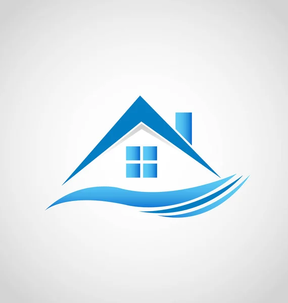 Σπίτι λογότυπο ακίνητης περιουσίας — Διανυσματικό Αρχείο