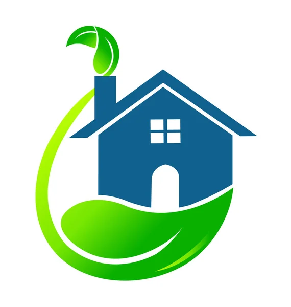 Вектор екологічного логотипу будинку — стоковий вектор