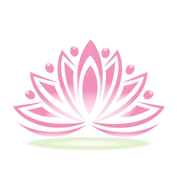 Lotus persone logo fiore — Vettoriale Stock