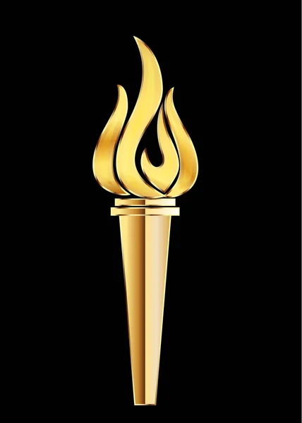 Logo de llama de antorcha — Archivo Imágenes Vectoriales
