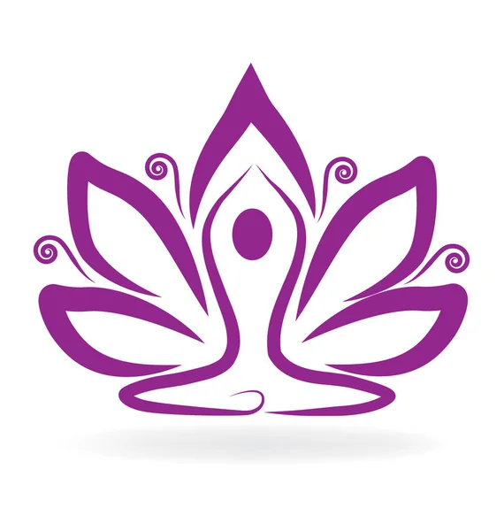 Lotus flower spletitý logo — Stockový vektor