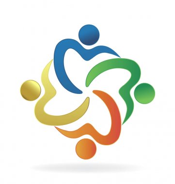 Logo çalışması kalp aşk insanlar