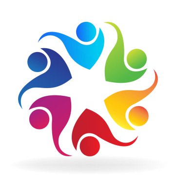 Logo çalışması sarılmak insanlar
