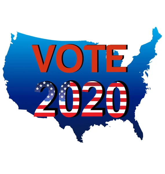 Vote 2020 Campagne politique américaine — Image vectorielle