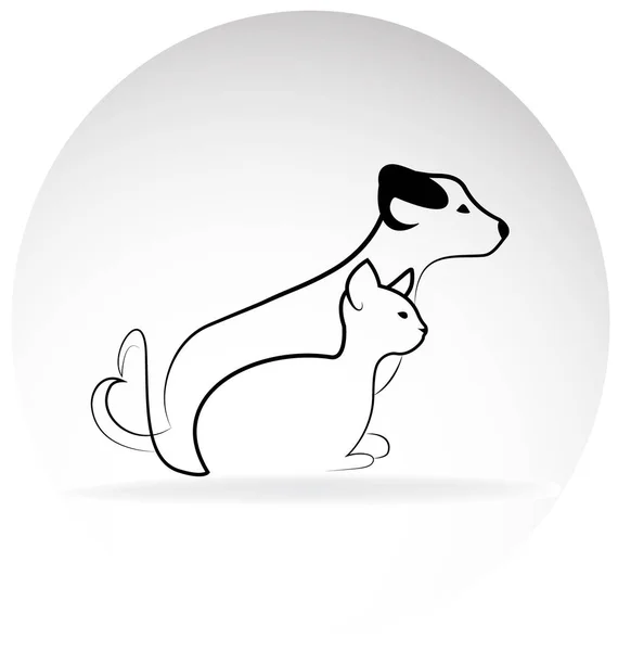 Logo gato y perro — Vector de stock