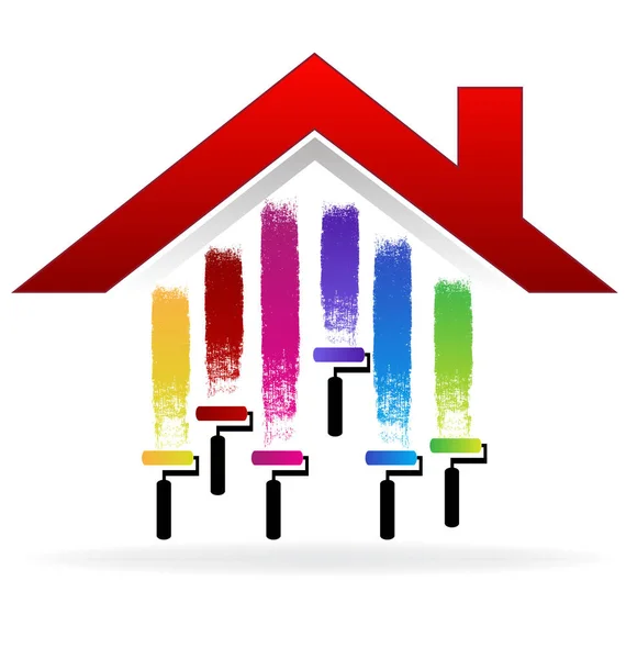 Peindre un logo de maison — Image vectorielle