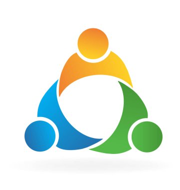 Logo çalışması iş deneme insanların ortakları 