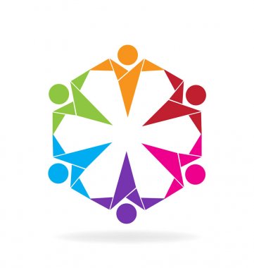 Logo çalışması insanlar elele