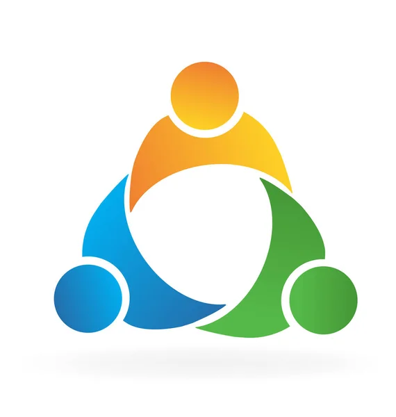 Logotipo trabalho em equipe parceiros de teste de negócios pessoas —  Vetores de Stock