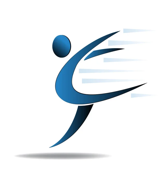 Fitness figure icon logo — Stock Vector