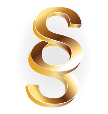 Altın paragraf sembolü logosu