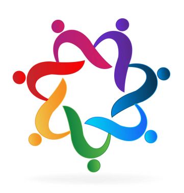 İnsanlar logo yardım ekip çalışması