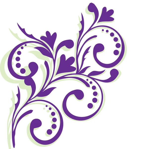 ラベンダー色の花のロゴ — ストックベクタ