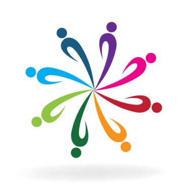 İnsanlar iş ekip çalışması logo vektör tasarımı