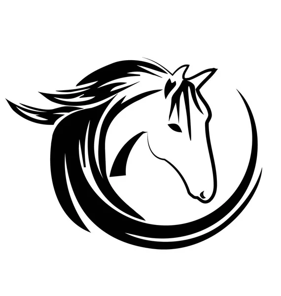 Vettore logo cavallo — Vettoriale Stock