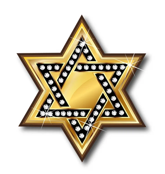 Guld stjärna bling bling logotyp — Stock vektor
