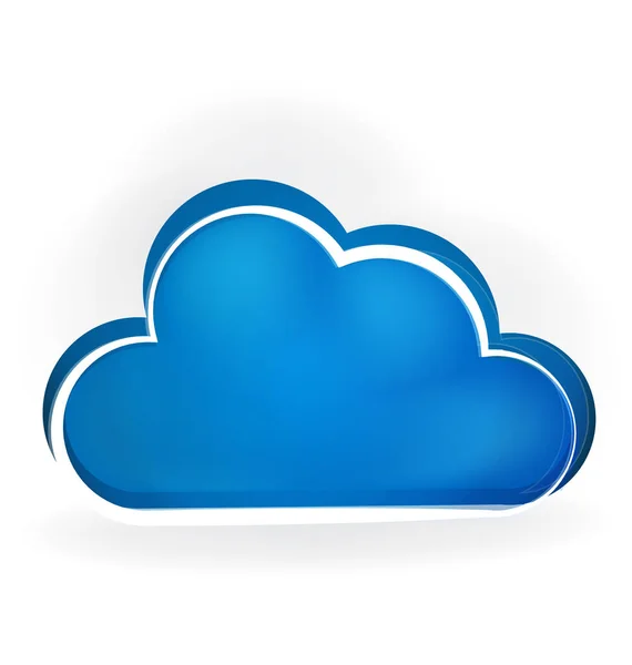 Cloud computing network. Storage concept logo — Stock Vector