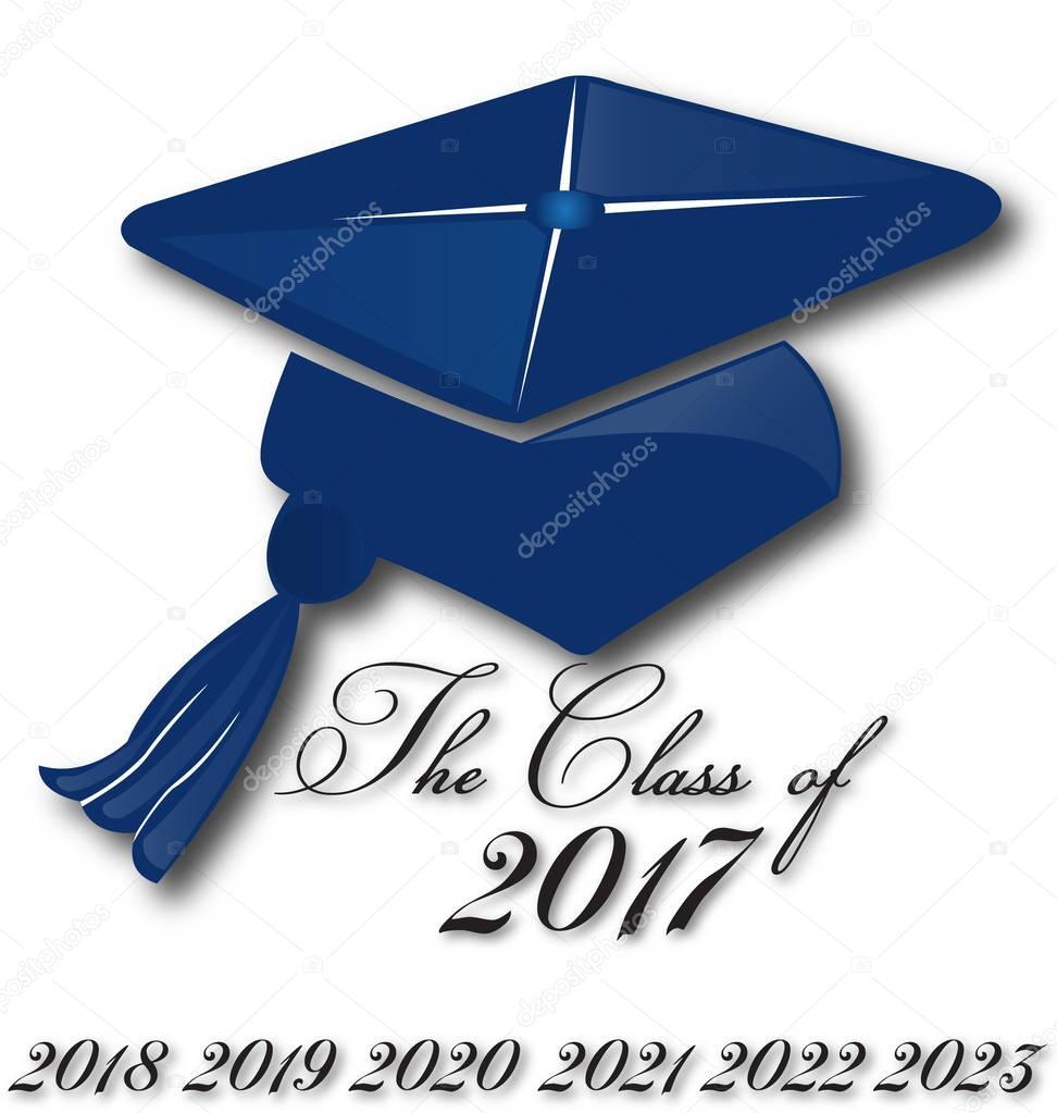 Graduation hat for the class of 2017,2018,2019,2020,2021,2022 logo icon