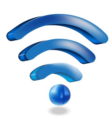 WiFi ağ işareti logo vektör