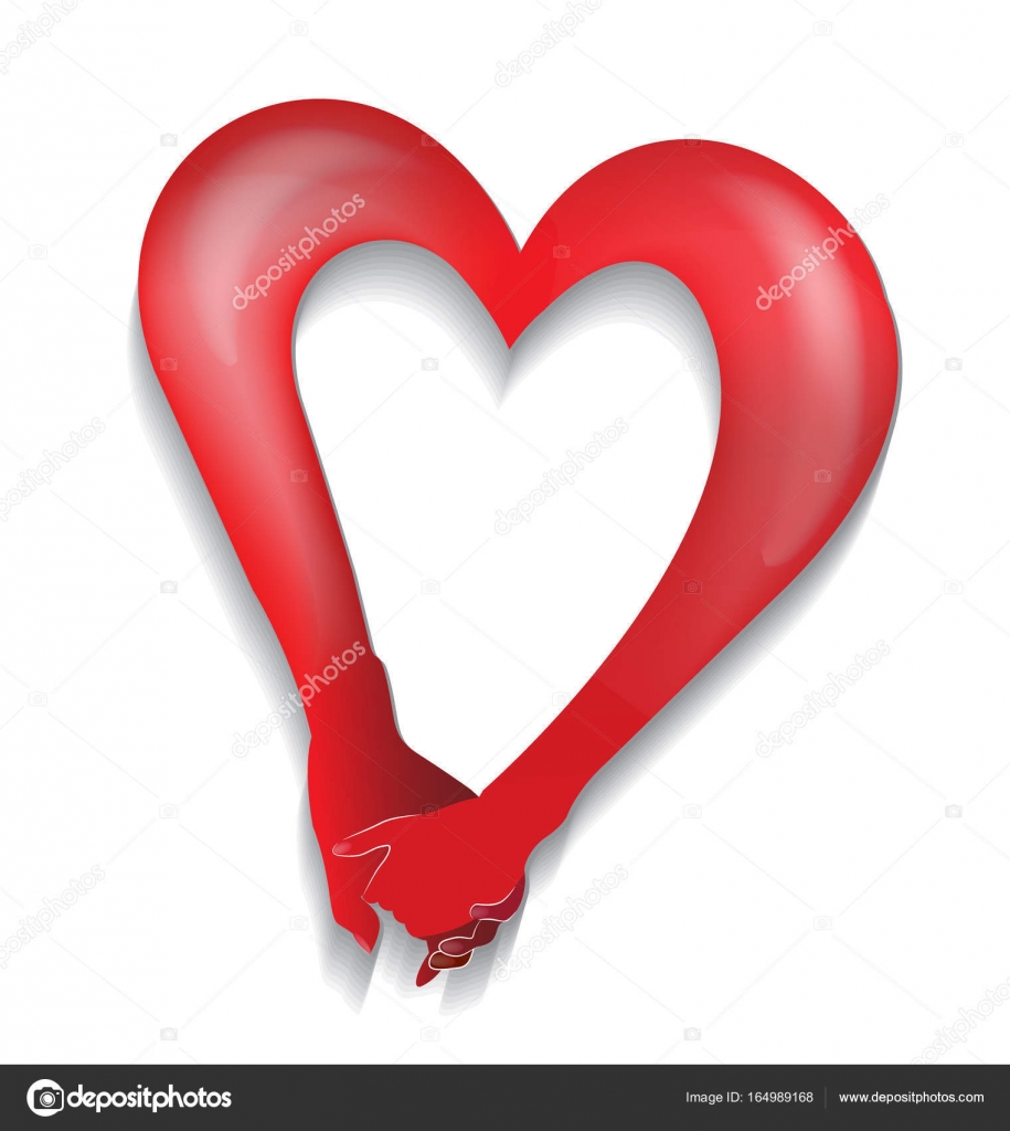 Logo De Forme Couple Main Dans La Main Coeur Amour Image