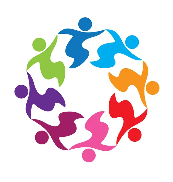 チームワークのビジネス人々 のロゴ — ストックベクタ