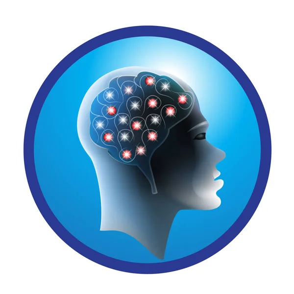 Концепція зв'язків мозку з логотипом мозку — стоковий вектор