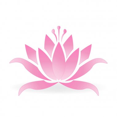 Pembe Lotus çiçek logosu