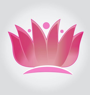 Pembe Lotus çiçek logosu