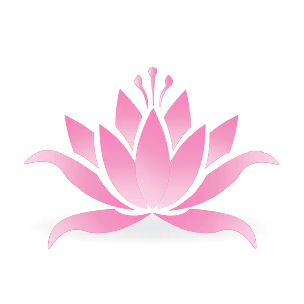 Lotus rosa logotipo da flor — Vetor de Stock