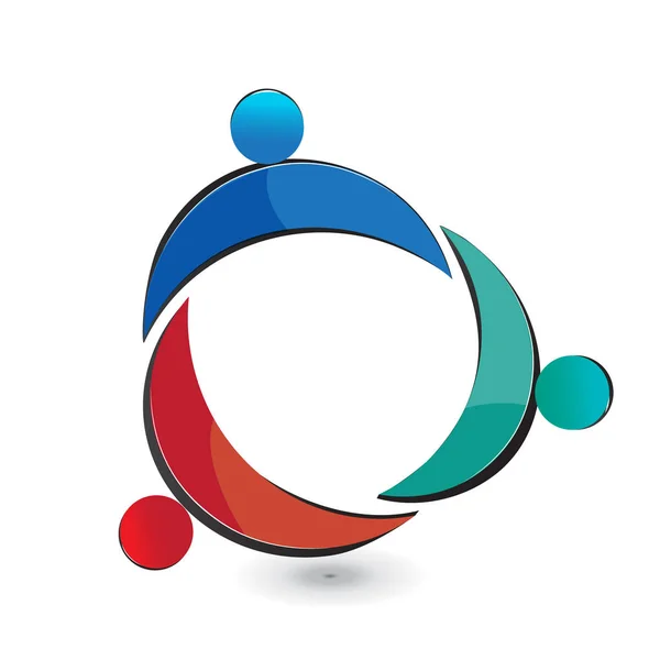 チームワーク連合人々 のロゴ — ストックベクタ