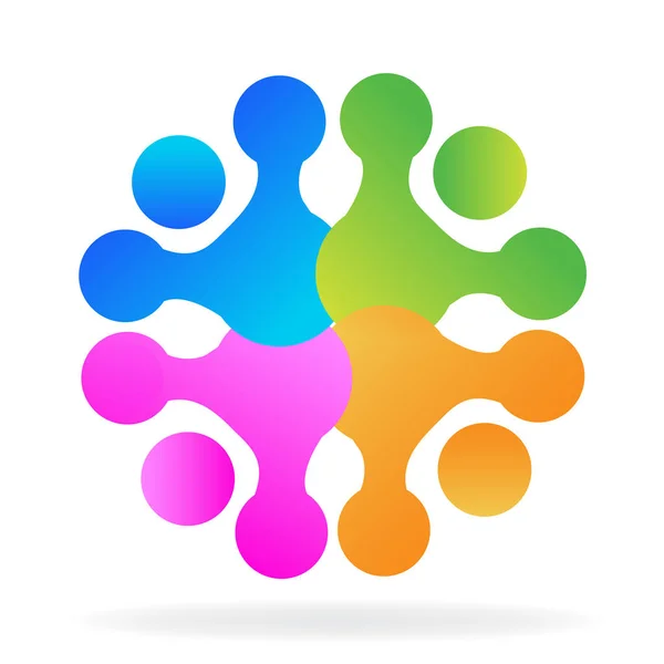 Logo technology team app — Stock Vector