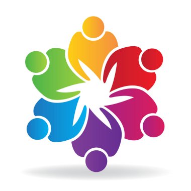 Ekip çalışması insanlar logo vektör bağlı 