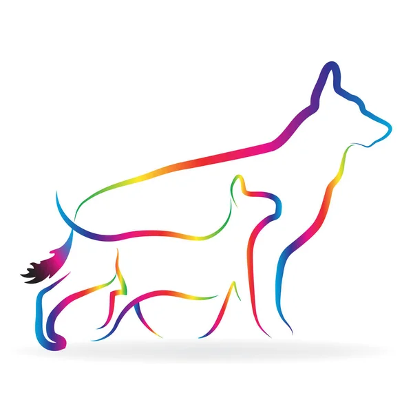 Logotipo de gato e cão — Vetor de Stock