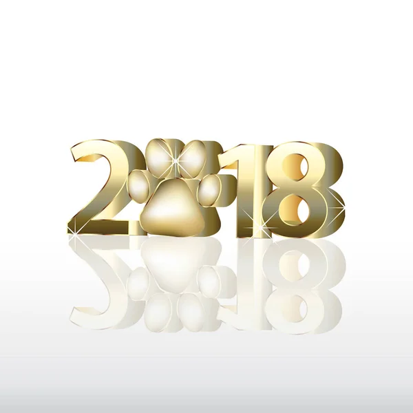 2018 Happy New Year Greetings Kartu Undangan Gambar Templat - Stok Vektor
