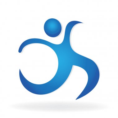 Sağlıklı fitness adam simgesi logo vektör görüntü  