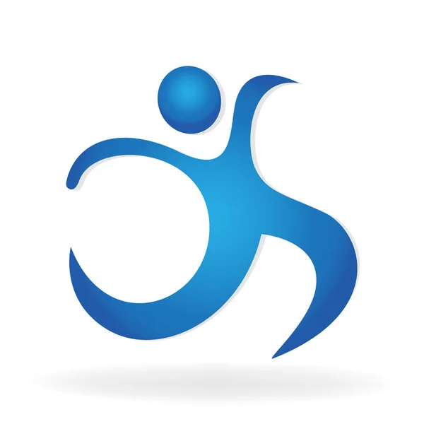Gesunde Fitness Mann Symbol Logo Vektor Bild — Stockvektor