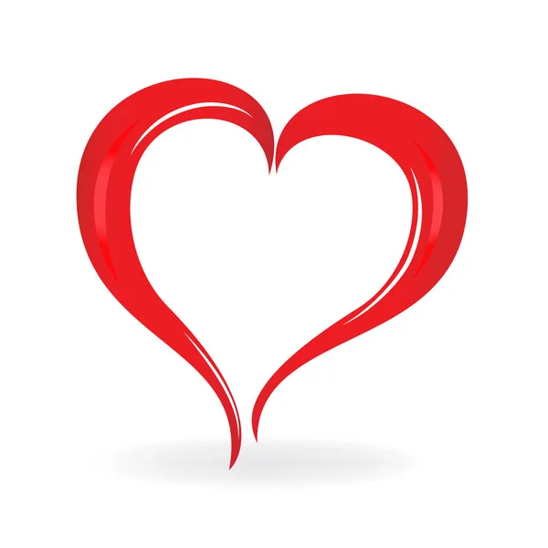 Corazón Amor Símbolo San Valentín Icono Del Logotipo — Vector de stock