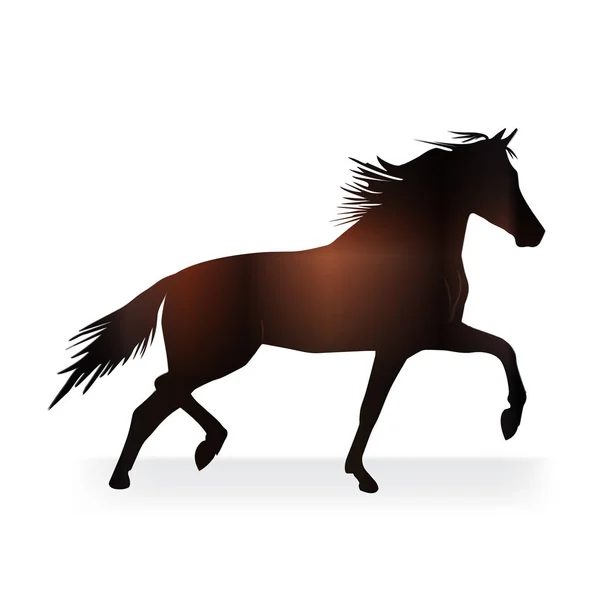 Wildpferd Silhouette Logo — Stockvektor