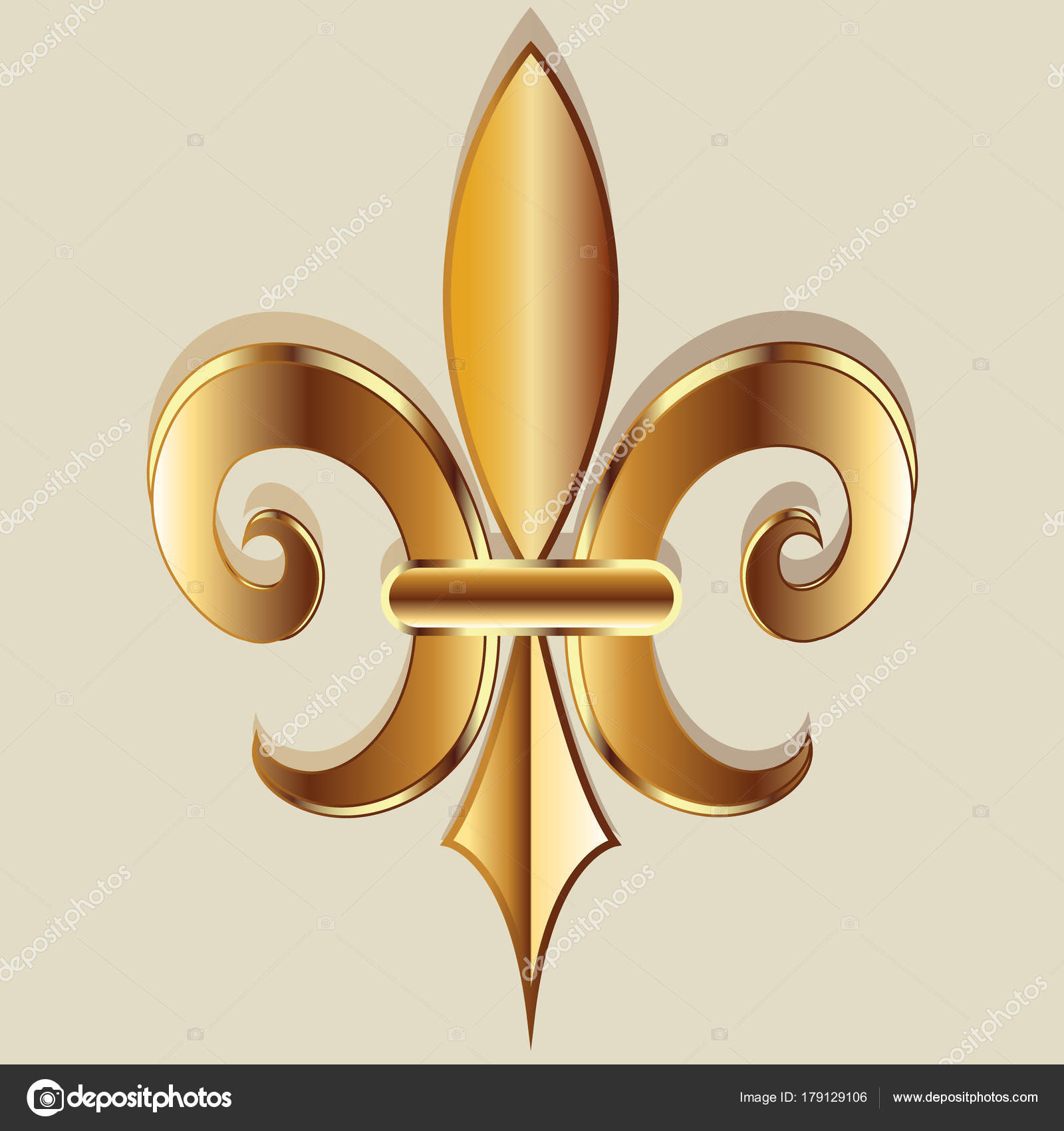 Symbol Fleur Lis New Orleans Golden Symbol Flower Logo Icon Stock Vector  Image by ©Glopphy #179129106
