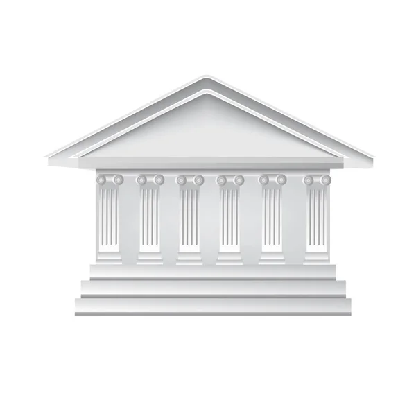 Columns Ancient Greek Historic Bank Building Concept Logo Icon — Stock Vector