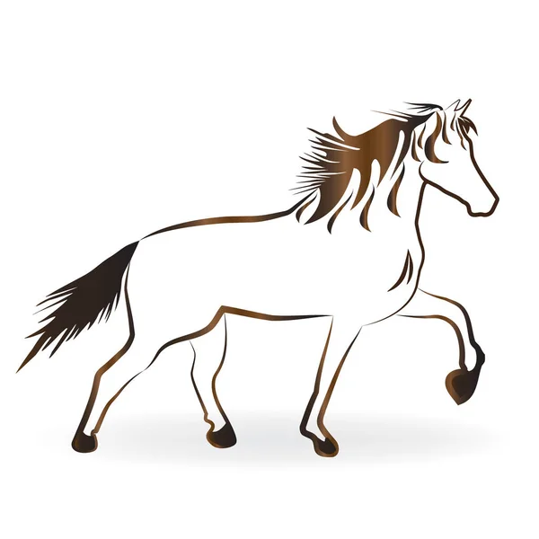 Wildpferd Logovektor — Stockvektor