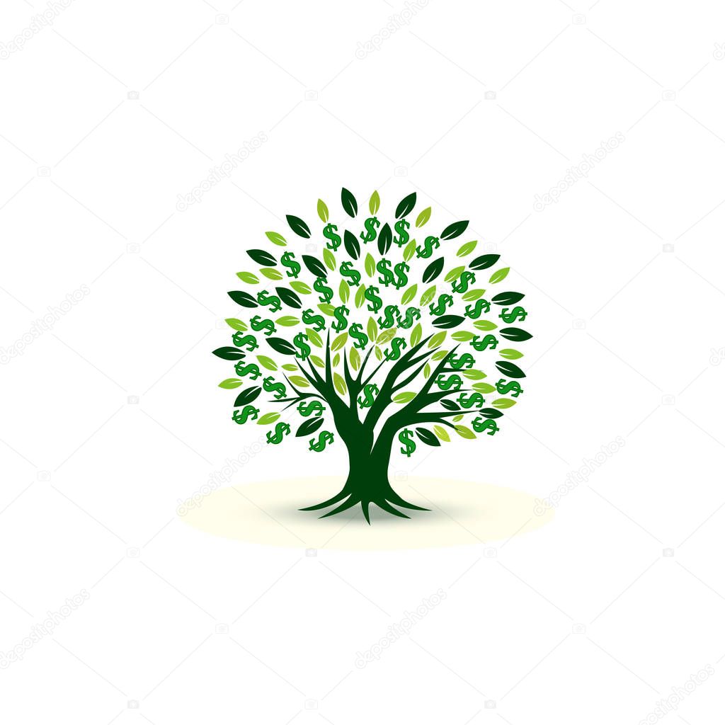 Prosperity logo | Money Tree Symbol Prosperity Logo Vector — Stock