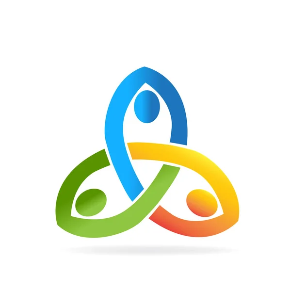 Logotyp Hålla Händerna Vänskap Konceptet Vektorbild — Stock vektor