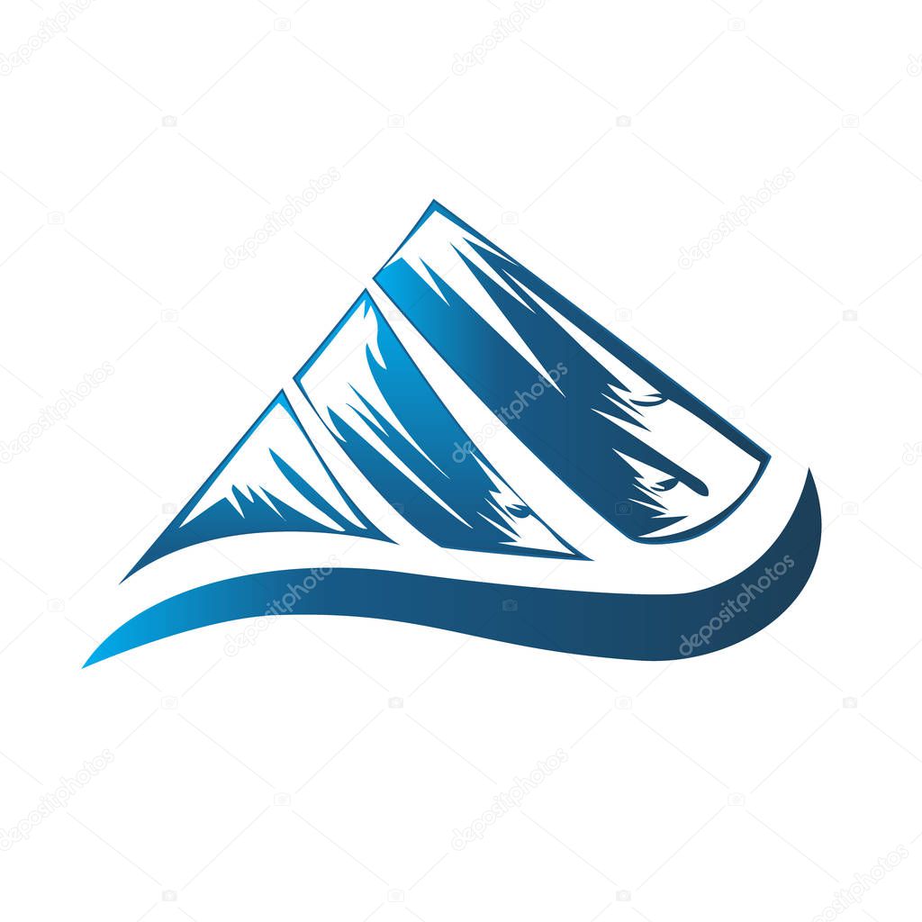 Logo blue mountain vector