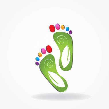 Podiatry simge logo vektör