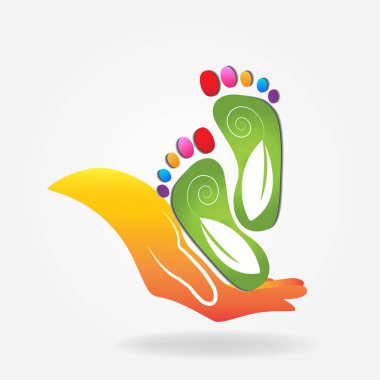 Podiatry simge logo vektör