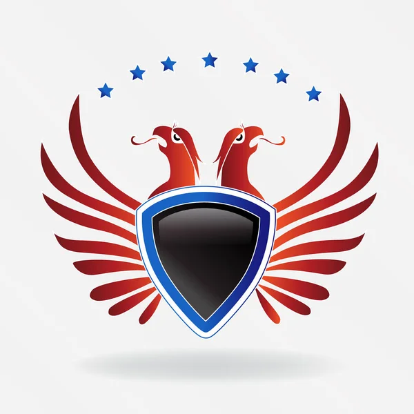 Usa Kotka Kilpi Logo Vektori Kuva — vektorikuva