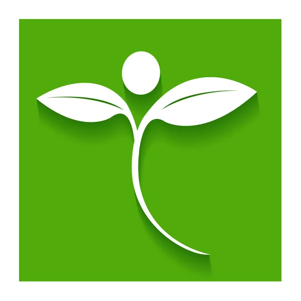 Gesunde Natur Blätter Symbol Logo Vektor Flaches Design — Stockvektor